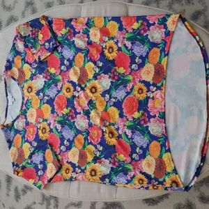 5/$25 Lularoe Irma Tunic Top Small S Flowers Butterflies